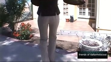 Very charming MILF gives a rimming to the male who fucks her